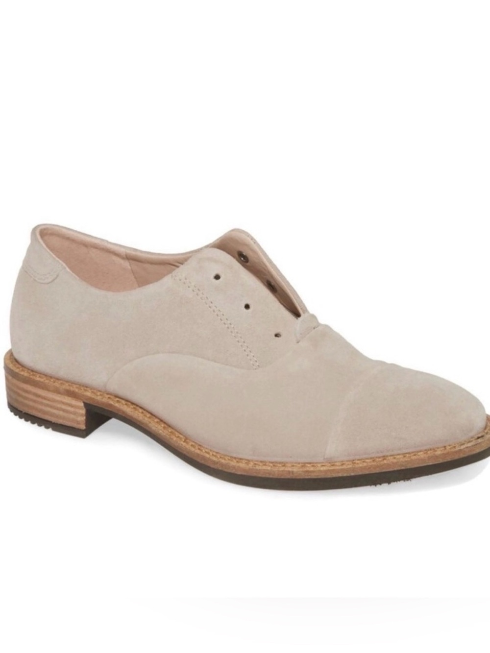Like new ECCO Tan Sartorelle 25 Laceless Leather Oxford Shoes Size 8 39